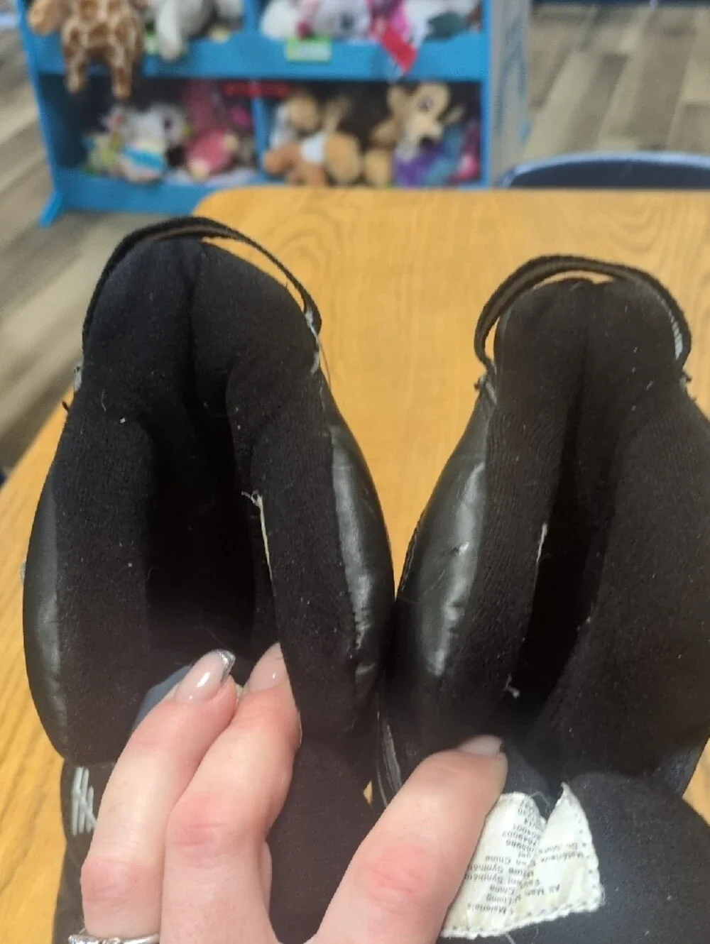 Target Black and Gray Kids Winter Boots with Hook-and-Loop Straps